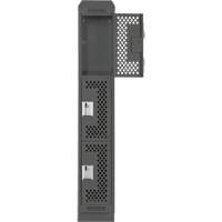 Clean Line Lockers, 3 -tier, 12" x 18" x 82", Steel, Charcoal, Rivet (Assembled), Perforated Rideout Tool & Machine Inc.