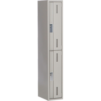 Concorde Heavy-Duty Lockers, 2 -tier, 12" x 18" x 72", Steel, Grey, Welded (Assembled) Rideout Tool & Machine Inc.