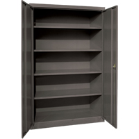 Armoires de rangement Hi-Boy profondes, Acier, 4 Tablettes, 72" h x 36" la x 24" P, Charbon Rideout Tool & Machine Inc.