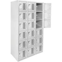 Clean Line Lockerettes, 6 -tier, Bank of 3, 18" x 72" x 12", Steel Rideout Tool & Machine Inc.