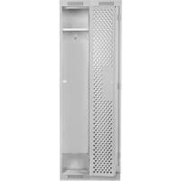 Clean Line Lockers, Bank of 2, 24" x 15" x 76", Steel, Grey, Rivet (Assembled), Perforated Rideout Tool & Machine Inc.