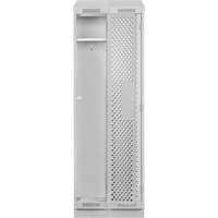 Clean Line Lockers, Bank of 2, 24" x 12" x 82", Steel, Grey, Rivet (Assembled), Perforated Rideout Tool & Machine Inc.