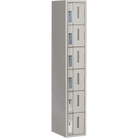 Concorde Heavy-Duty Lockers, 6 -tier, 12" x 18" x 72", Steel, Grey, Welded (Assembled) Rideout Tool & Machine Inc.
