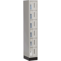Concorde Heavy-Duty Lockers, 6 -tier, 12" x 18" x 76", Steel, Grey, Welded (Assembled) Rideout Tool & Machine Inc.
