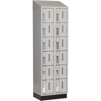 Concorde Heavy-Duty Lockers, 6 -tier, Bank of 2, 24" x 18" x 82", Steel, Grey, Welded (Assembled) Rideout Tool & Machine Inc.