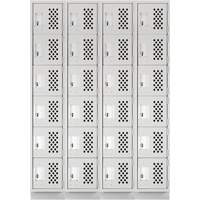 Assembled Clean Line™ Perforated Economy Lockers FL354 | Rideout Tool & Machine Inc.