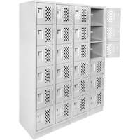 Assembled Clean Line™ Perforated Economy Lockers FL354 | Rideout Tool & Machine Inc.