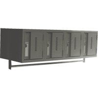 Wall Hung Lockers - Heavy Duty, Bank of 4, 18" x 12" x 12", Steel Rideout Tool & Machine Inc.