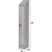 Lockers, 12" x 18" x 86", Steel, Grey, Knocked Down Rideout Tool & Machine Inc.