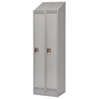 Lockers, Bank of 2, 24" x 18" x 86", Steel, Grey, Knocked Down Rideout Tool & Machine Inc.