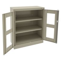 C-Thru Counter High Cabinet, Steel, 2 Shelves, 42" H x 36" W x 18" D FL647 | Rideout Tool & Machine Inc.