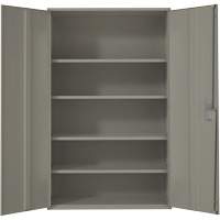 Armoire de rangement Hi-Boy tr&egrave;s large, Acier, 4 Tablettes, 72" h x 48" la x 24" P, Gris Rideout Tool & Machine Inc.