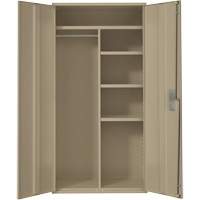 Armoire de rangements combin&eacute;s, Acier, 6 Tablettes, 72" h x 36" la x 18" P, Beige Rideout Tool & Machine Inc.