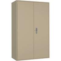 Armoire de rangement Hi-Boy tr&egrave;s large, Acier, 4 Tablettes, 72" h x 48" la x 24" P, Beige Rideout Tool & Machine Inc.