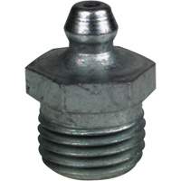 Raccord de graissage droit tr&egrave;s court, Acier, Filetage de 0,25 NPT Rideout Tool & Machine Inc.