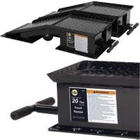 Heavy-Duty Truck Ramps with Long T-Handle, 40000 lbs. Capacity, 45" L, 13-1/2" W, 9-19/50" H Rideout Tool & Machine Inc.