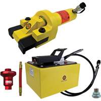 Ensemble de brise-talon pour pneus g&eacute;ants avec pompe hydraulique de 2 gallon Rideout Tool & Machine Inc.