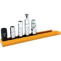 Chrome Finish Socket Set with Rail, 5 Pieces, 1/4" Drive Size Rideout Tool & Machine Inc.