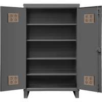 Heavy-Duty Outdoor Cabinet, Steel, 4 Shelves, 78" H x 60" W x 24" D, Grey Rideout Tool & Machine Inc.