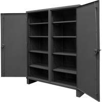 Extra Heavy-Duty Cabinet, Steel, 8 Shelves, 78" H x 72" W x 24" D, Grey Rideout Tool & Machine Inc.