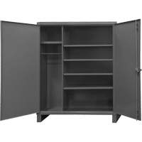 Extra Heavy-Duty Wardrobe Cabinet, Steel, 60" W x 24" D x 78" H, Grey FM020 | Rideout Tool & Machine Inc.
