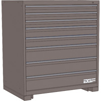 Armoire &agrave; tiroirs modulaire, 8 tiroirs, 48" la x 24" p x 40" h, Gris Rideout Tool & Machine Inc.