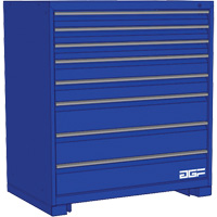 Modular Drawer Cabinet, 8 Drawers, 24" W x 24" D x 40" H, Blue FM039 | Rideout Tool & Machine Inc.
