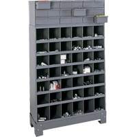 Modular Small Parts Storage Unit, Steel, 18 Drawers, 33-3/4" x 12-1/4" x 58-5/8", Grey FN373 | Rideout Tool & Machine Inc.