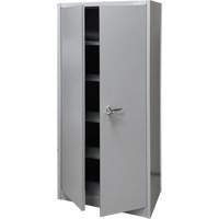 Storage Cabinet, Steel, 4 Shelves, 66" H x 30" W x 15" D, Grey Rideout Tool & Machine Inc.