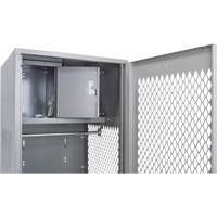 Gear Locker with Door, Steel, 24" W x 18" D x 72" H, Grey FN467 | Rideout Tool & Machine Inc.