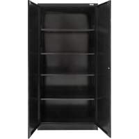 Armoire de rangement Hi-Boy, Acier, 4 Tablettes, 72" h x 36" la x 18" P, Noir Rideout Tool & Machine Inc.
