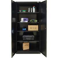 Armoire de rangement Hi-Boy, Acier, 4 Tablettes, 72" h x 36" la x 18" P, Noir Rideout Tool & Machine Inc.