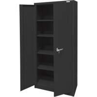 Storage Cabinet, Steel, 4 Shelves, 66" H x 30" W x 15" D, Black Rideout Tool & Machine Inc.
