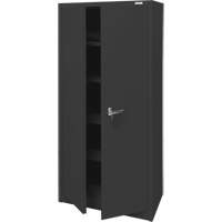 Storage Cabinet, Steel, 4 Shelves, 66" H x 30" W x 15" D, Black Rideout Tool & Machine Inc.