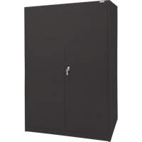 Storage Cabinet, Steel, 4 Shelves, 78" H x 48" W x 24" D, Black Rideout Tool & Machine Inc.