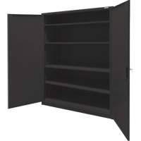 Storage Cabinet, Steel, 4 Shelves, 78" H x 48" W x 24" D, Black Rideout Tool & Machine Inc.