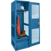Gear Locker with Door, Steel, 24" W x 18" D x 72" H, Dark Blue Rideout Tool & Machine Inc.
