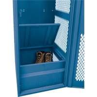Gear Locker with Door, Steel, 24" W x 18" D x 72" H, Dark Blue Rideout Tool & Machine Inc.
