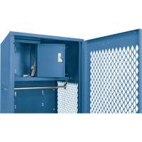 Gear Locker with Door, Steel, 24" W x 18" D x 72" H, Dark Blue Rideout Tool & Machine Inc.