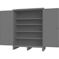 Armoire avec portes encastr&eacute;es, Acier, 4 Tablettes, 78" h x 60" la x 30" P, Gris Rideout Tool & Machine Inc.