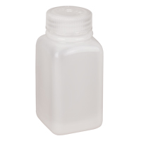 Bouteilles peu encombrantes &agrave; prise facile, Carr&eacute;e, 6 oz, Plastique Rideout Tool & Machine Inc.