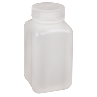 Bouteilles peu encombrantes &agrave; prise facile, Carr&eacute;e, 16 oz, Plastique Rideout Tool & Machine Inc.