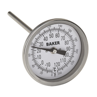 Bi-Metal Thermometers, Contact, Analogue, 0-250°F (-20-120°C) Rideout Tool & Machine Inc.