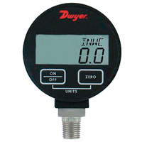 Pressure Gauge, 2-31/50" , 200 psi, Bottom Mount, Digital IA428 | Rideout Tool & Machine Inc.