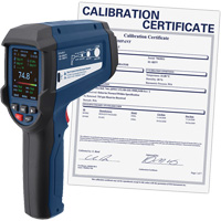 Professional Infrared Thermometer with Integrated Type K Thermocouple & Calibration Certificate, -58 - 3362°F (-50 - 1850°C), 55:1, Adjustable Emmissivity ID030 | Rideout Tool & Machine Inc.