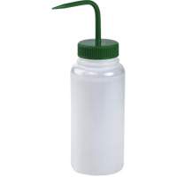 Wide-Mouth Polyethylene Wash Bottle with Green Polypropylene Cap Rideout Tool & Machine Inc.