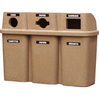 Recycling Containers Bullseye™, Curbside, Plastic, 3 x 114L/90 US Gal. JC550 | Rideout Tool & Machine Inc.