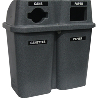 Recycling Containers Bullseye™, Curbside, Plastic, 2 x 114L/60 US gal. JC995 | Rideout Tool & Machine Inc.