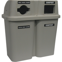 Recycling Containers Bullseye™, Curbside, Plastic, 2 x 114L/60 US gal. JC996 | Rideout Tool & Machine Inc.