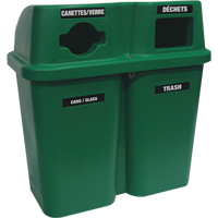 Recycling Containers Bullseye™, Curbside, Plastic, 2 x 114L/60 US gal. JC999 | Rideout Tool & Machine Inc.
